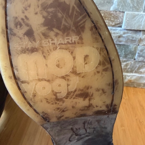 John Fluevog Nicola Black Leather Mid-Shin Boots - Picture 13 of 16